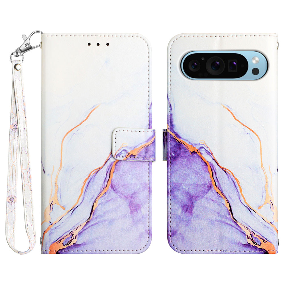 YB Pattern Printing Leather Series-5 For Google Pixel 9 Case Wallet Stand Phone Cover Marble Pattern YB Pattern Printing Leather Series-5 For Google Pixel 9 Case Wallet Stand Phone Cover Marble Pattern